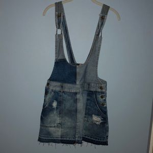 Free People Denim Overalls